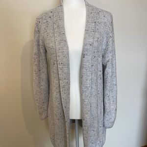 Speckled black snd gray cardigan